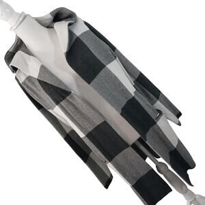 RACHEL ZOE! DOVE GRAY & WHITE OVERSIZED, HOODED DUSTER STYLE SWEATER! SZ M